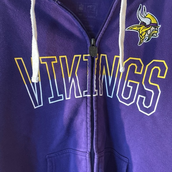 Fanatics Large Purple Minnesota Vikings Hoodie Jacket - Picture 3 of 7